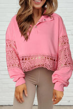 Load image into Gallery viewer, Crochet Snap Button Sweatshirt
