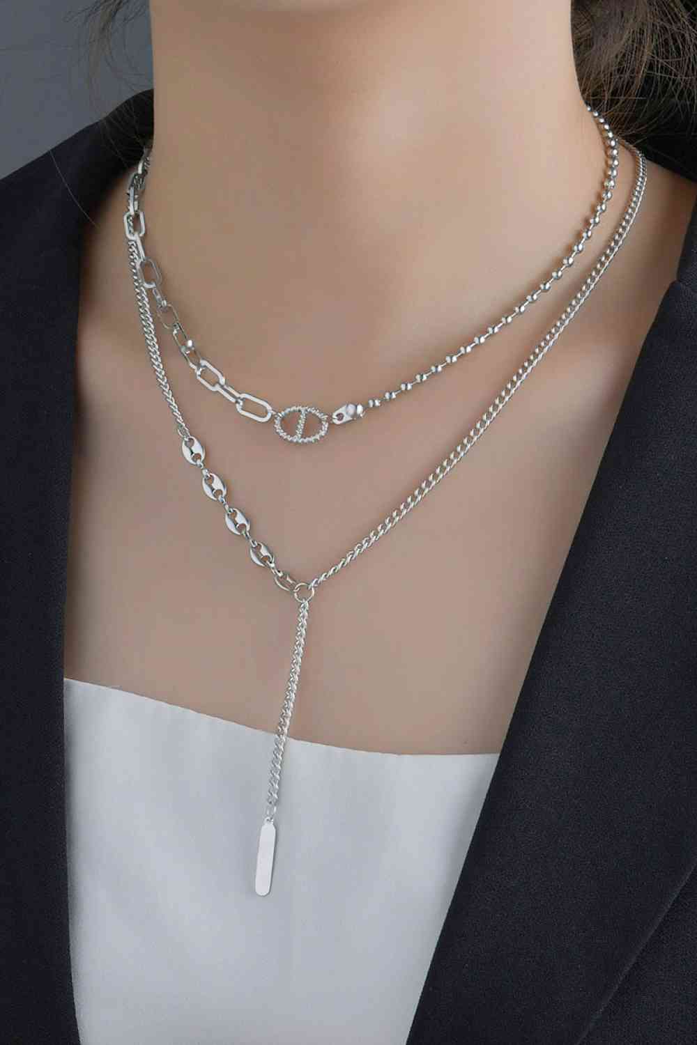 Stainless Steel Two-Piece Necklace Set