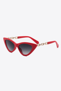 Traci K Collection Chain Detail Cat-Eye Sunglasses