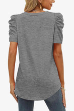 Load image into Gallery viewer, V-Neck Puff Sleeve Tee
