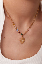 Load image into Gallery viewer, Opal Sun Shape Pendant Necklace
