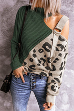 Load image into Gallery viewer, Leopard  Block Turtleneck Sweater
