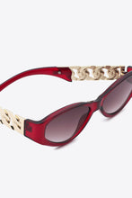 Load image into Gallery viewer, Traci K Collection Chain Detail Temple Cat Eye Sunglasses
