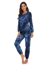 Load image into Gallery viewer, Tie-Dye Top and Drawstring Pants Lounge Set
