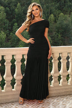 Load image into Gallery viewer, One-Shoulder Ruched Maxi Dress
