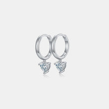 Load image into Gallery viewer, 1 Carat Moissanite 925 Sterling Silver Heart Earrings
