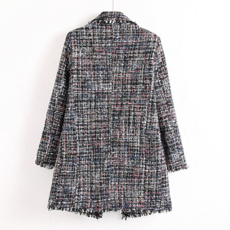 Europe and the United States wind  long section thick flowers pearl buckle stream Su Tinyuan lattice large size women's clothing