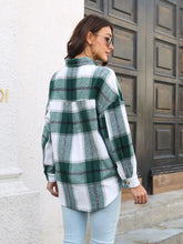 Load image into Gallery viewer, Plaid Button Up Collared Neck Long Sleeve Shirt
