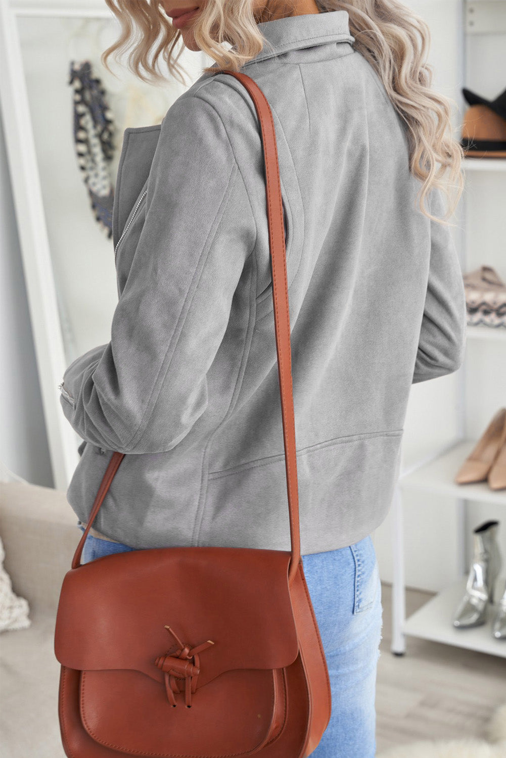 Zipper Detail Moto Jacket