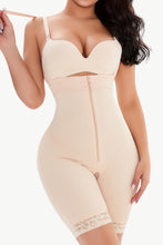 Load image into Gallery viewer, Full Size Lace Detail Zip-Up Under-Bust Shaping Bodysuit
