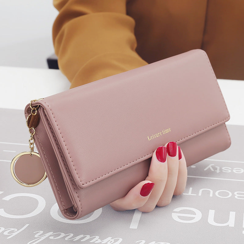 Women's hand holding wallet female long section multi-function wallet