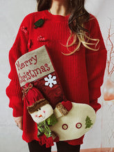 Load image into Gallery viewer, Christmas Element Long Sleeve Sweater
