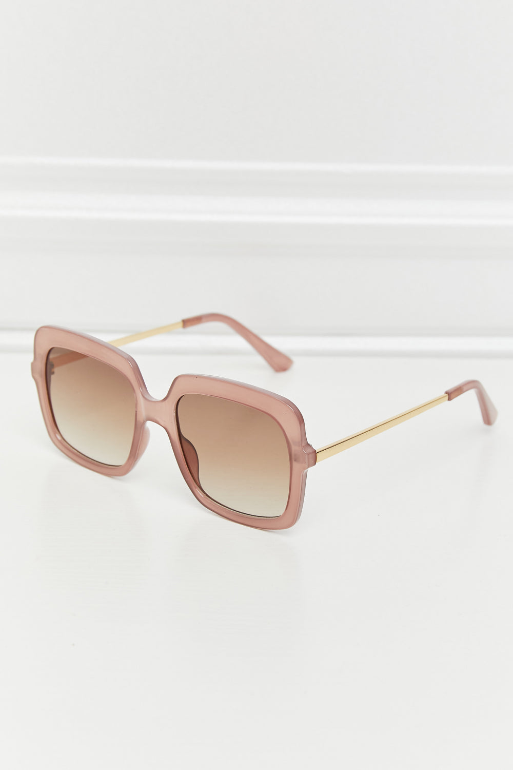 Traci K Collection Square Metal-Plastic Hybrid Temple Sunglasses