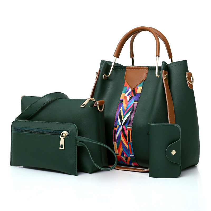 Women's bags new European and American fashion four-piece sets of mother bags portable shoulder messenger bag bucket bag factory wholesale