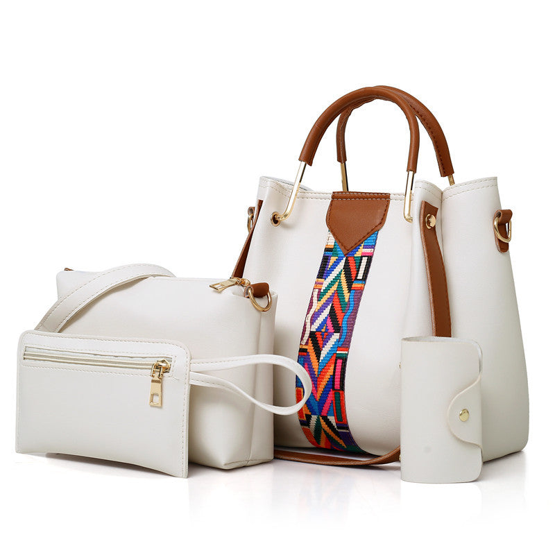 Women's bags new European and American fashion four-piece sets of mother bags portable shoulder messenger bag bucket bag factory wholesale