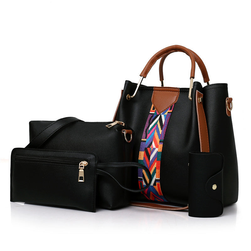 Women's bags new European and American fashion four-piece sets of mother bags portable shoulder messenger bag bucket bag factory wholesale