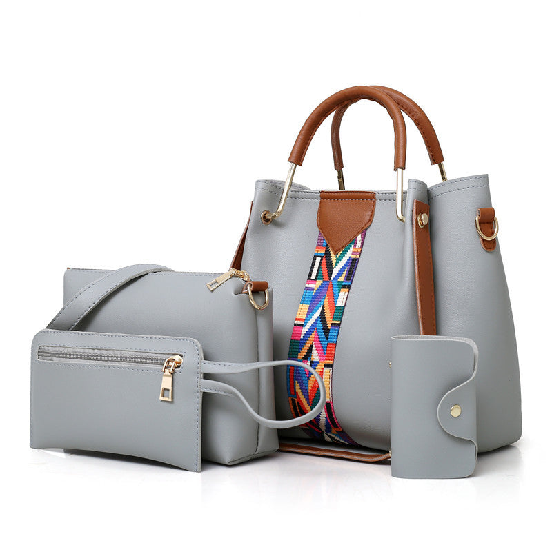 Women's bags new European and American fashion four-piece sets of mother bags portable shoulder messenger bag bucket bag factory wholesale