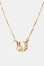 Load image into Gallery viewer, Horseshoe Shape Copper 14K Gold Plated Pendant Necklace
