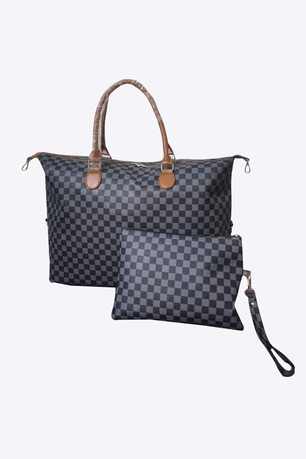 Traci K Checkered Two-Piece Bag Set
