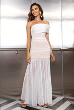 Load image into Gallery viewer, One-Shoulder Ruched Maxi Dress
