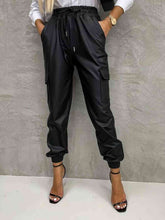 Load image into Gallery viewer, Tied High Waist Pants with Pockets
