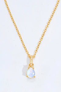 Moonstone Teardrop Pendant Necklace