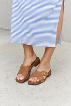 Load image into Gallery viewer, Forever Link Square Toe Cross Strap Buckle Clog Sandal in Ochre
