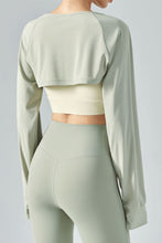 Load image into Gallery viewer, Tie Front Long Sleeve Sports Bolero
