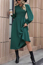 Load image into Gallery viewer, Smocked Long Sleeve Midi Dress
