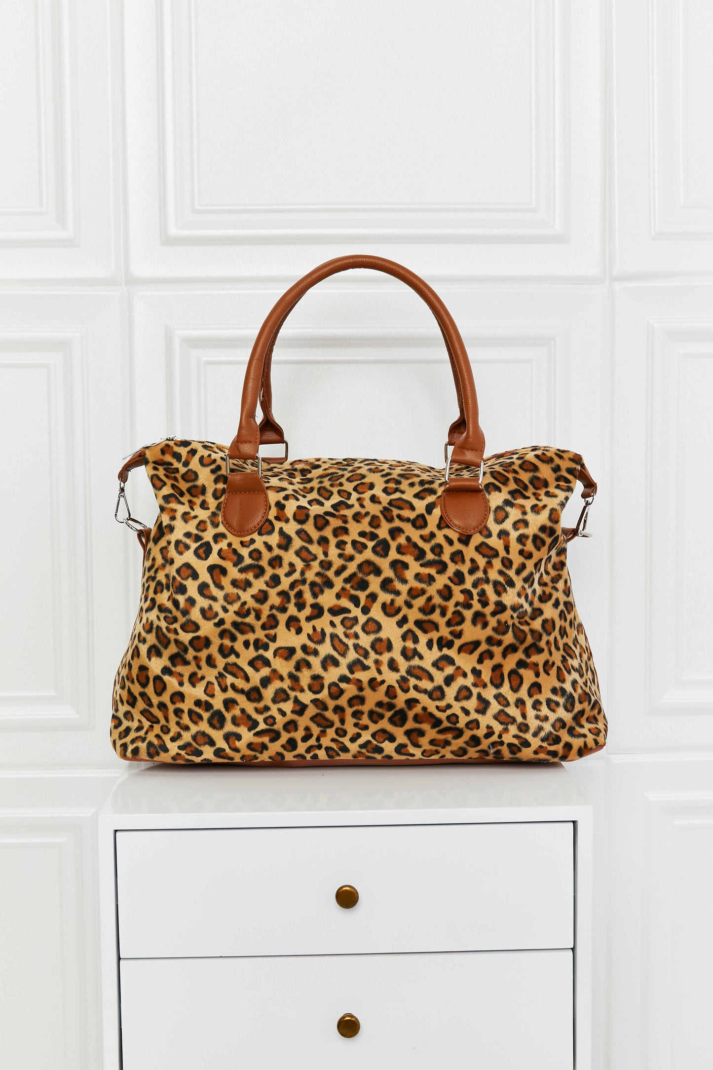 Traci K Collection Animal Print Brushed Weekender Bag