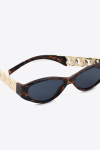 Traci K Collection Chain Detail Temple Cat Eye Sunglasses