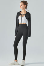 Load image into Gallery viewer, Tie Front Long Sleeve Sports Bolero
