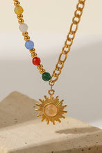 Load image into Gallery viewer, Opal Sun Shape Pendant Necklace
