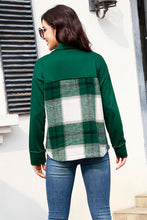 Load image into Gallery viewer, Snap Down Plaid Long Sleeve Shacket
