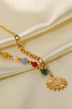 Load image into Gallery viewer, Opal Sun Shape Pendant Necklace
