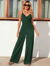 Load image into Gallery viewer, Cutout Spaghetti Strap Wide Leg Jumpsuit
