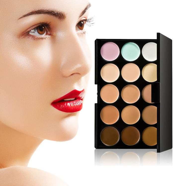 15 Color Pallette with Beauty Blender and Brush - TraciKBeauty