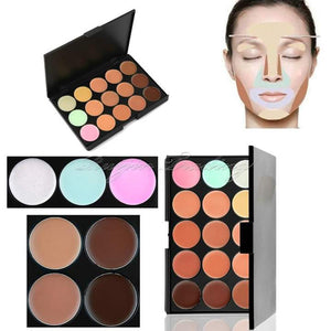 15 Color Pallette with Beauty Blender and Brush - TraciKBeauty