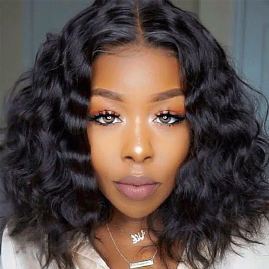 Short Bob Wig Lace Front Human Hair Wigs 13x4 Brazilian Wavy Glueless Bob Frontal Wigs For Women Perruque Cheveux Humain