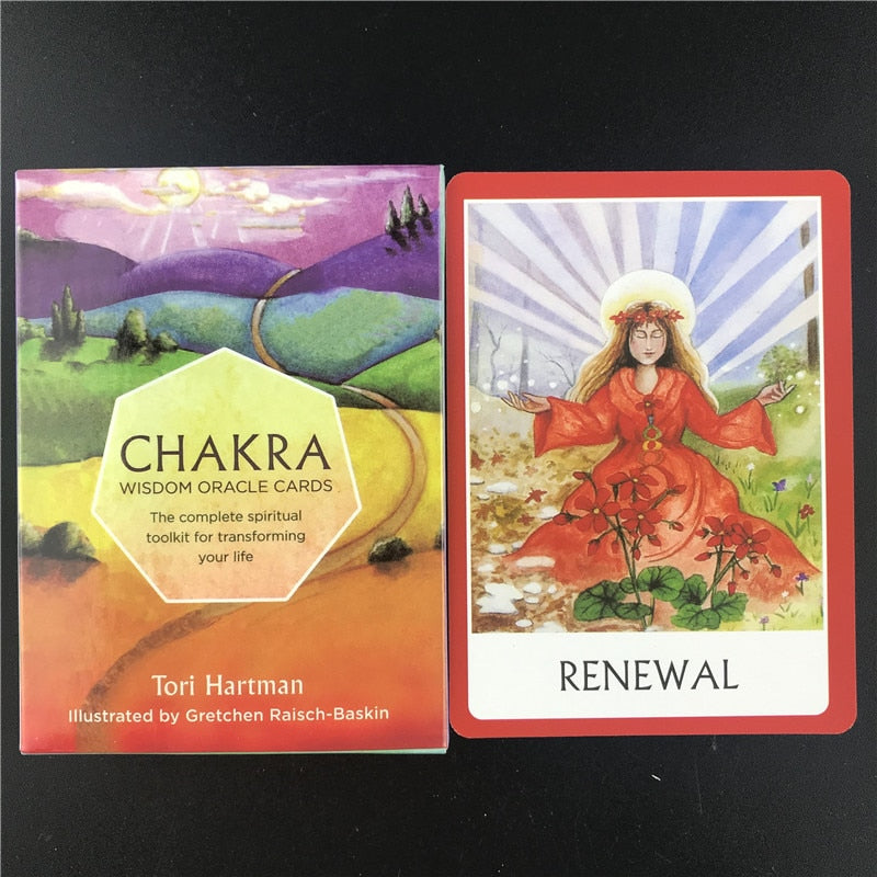 High quality Oracle Tarot Cards chakra wisdom Card Board Deck Games Playing Cards For Party Game