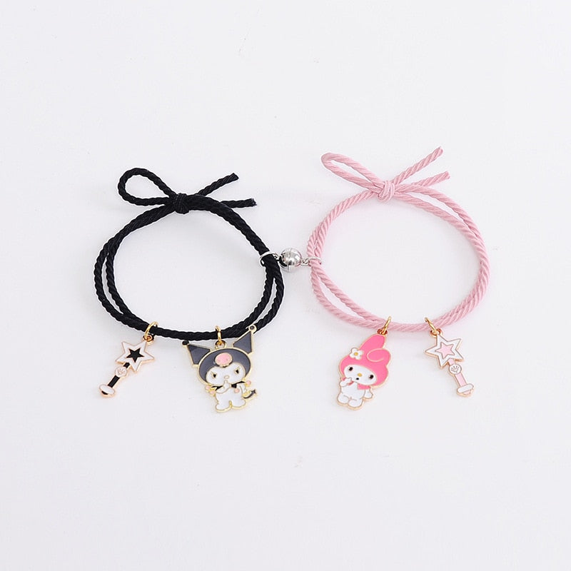 CutieCryptoCats 2pcs\Set Plus other Cute Cartoon  Bracelet Magnet Ball Hand Men and Women Gift Friendship NFT Charms Elastic Rope Jewelry