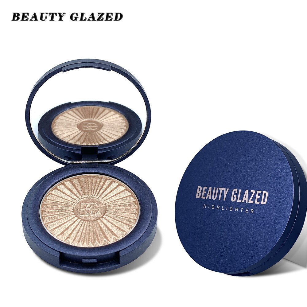 Traci K BEAUTY GLAZED Highlighter Powder Palette Face Contouring Makeup Eyeshadow Palette Face Bronzer Highlighter Brighten Skin 8 Color