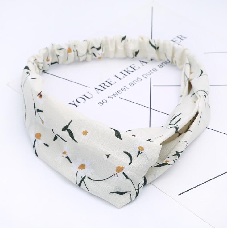 Fashion Women Girls Bohemian Hair Bands Print Headbands Vintage Cross Turban Bandage Bandanas HairBands Hair Accessories