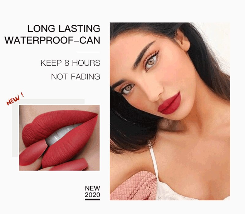 Traci K Beauty Glazed 24 Colors Matte Lip Gloss Natural Long-lasting Waterproof No Fading Non-stick Cup Lip Glaze Sexy Lip Makeup TSLM1