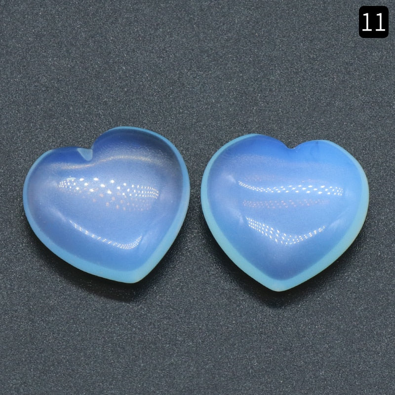 1pc Heart Natural Crystal Stones 25mm Rose Pink Quartz Obsidian Love Reiki Healing Gem Statue Home Decor Gifts Room Ornament