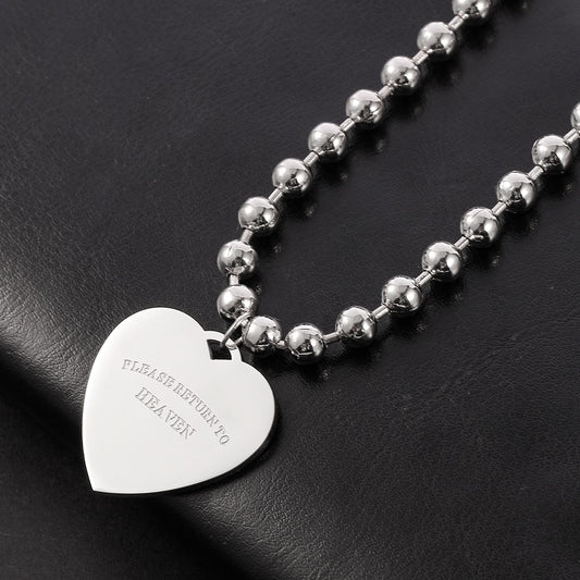 iGIRL necklace she devil Women Igirl Heart Pendant Necklace Stainless Steel Harajuku Female Gothic Streetwear Chain Necklace