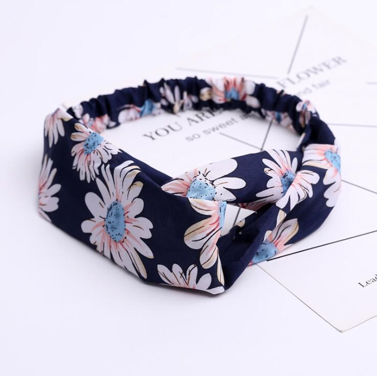 Fashion Women Girls Bohemian Hair Bands Print Headbands Vintage Cross Turban Bandage Bandanas HairBands Hair Accessories