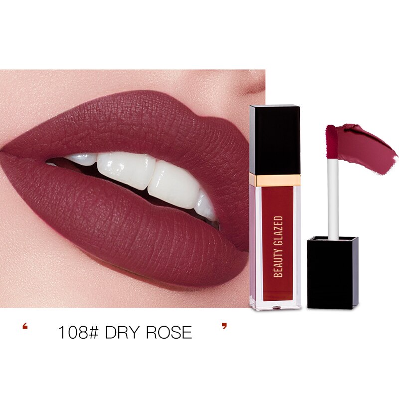 Traci K Beauty Glazed 24 Colors Matte Lip Gloss Natural Long-lasting Waterproof No Fading Non-stick Cup Lip Glaze Sexy Lip Makeup TSLM1