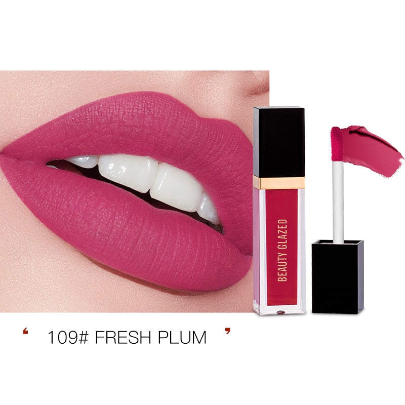 Traci K Beauty Glazed 24 Colors Matte Lip Gloss Natural Long-lasting Waterproof No Fading Non-stick Cup Lip Glaze Sexy Lip Makeup TSLM1