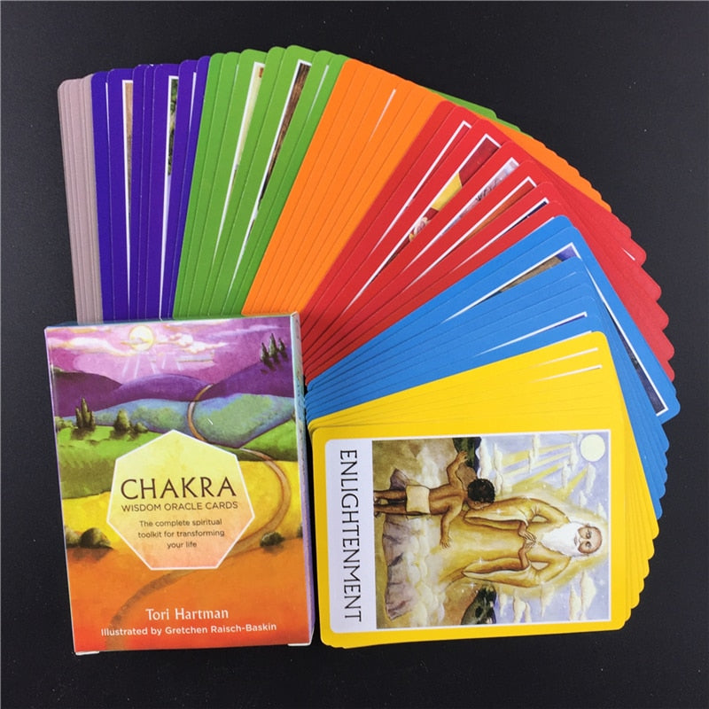 High quality Oracle Tarot Cards chakra wisdom Card Board Deck Games Playing Cards For Party Game